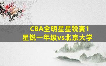 CBA全明星星锐赛1 星锐一年级vs北京大学